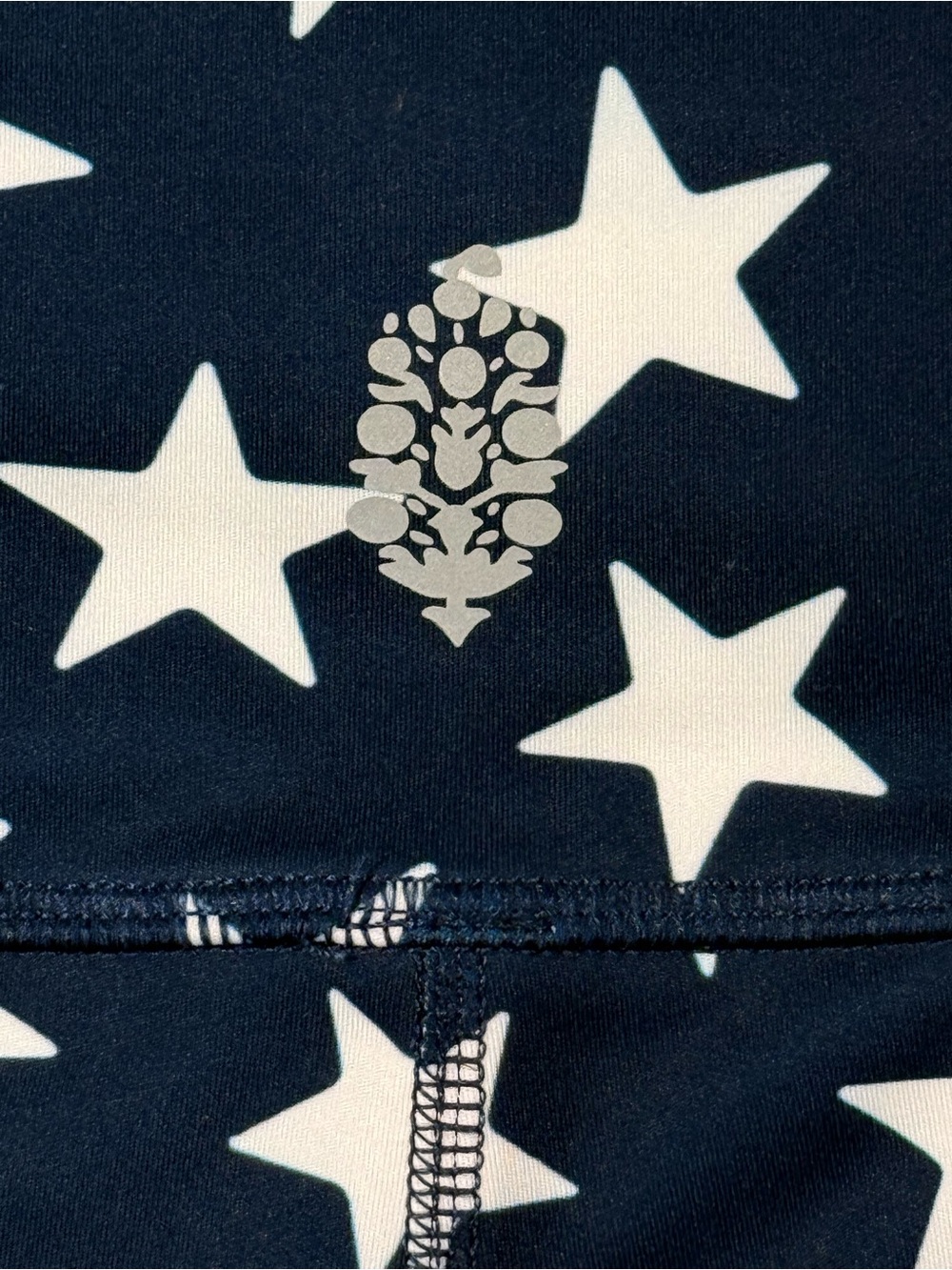 Free People | Island Time Navy Star-Print High-Rise Yoga Athletic Shorts - Picture 11 of 15